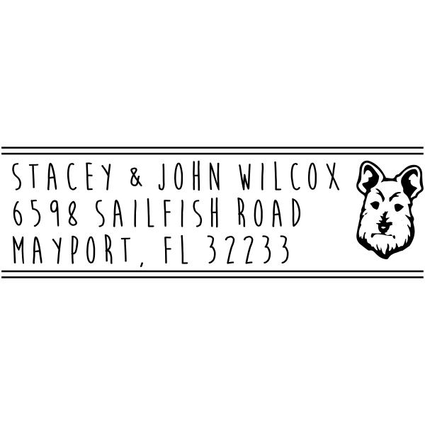Scottish Terrier Address Stamp