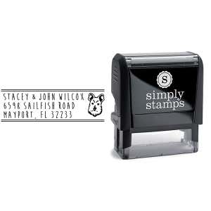 Scottish Terrier Dog Address Stamp Body and Design