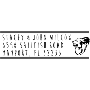 Papillon Address Stamp