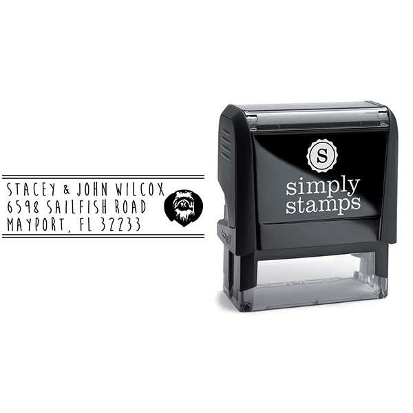 Pekingese Dog Address Stamp Body and Design