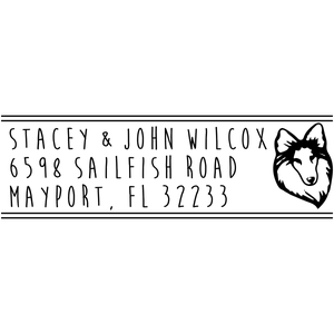 Sheep Dog Address Stamp