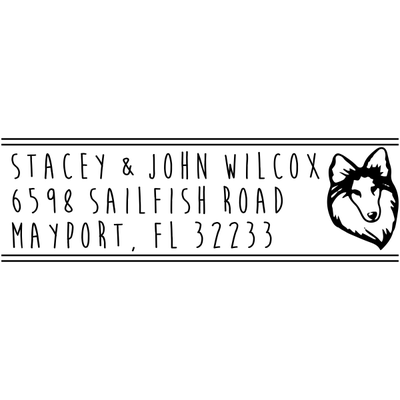 Sheep Dog Address Stamp