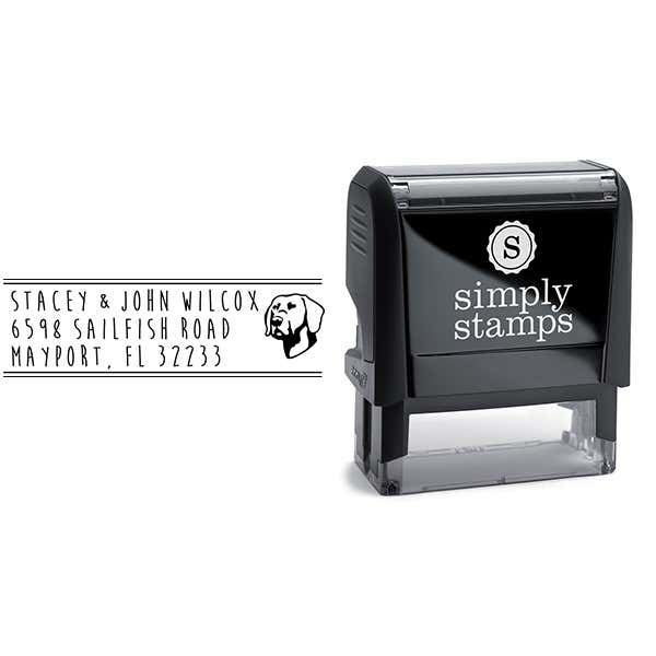 Weimaraner Dog Address Stamp Body and Design