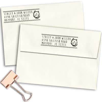 Highland Terrier Dog Address Stamp - alternate view