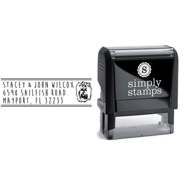 Silky Terrier Dog Address Stamp Body and Design