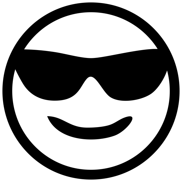 Cool Sunglasses Emoji Stamp