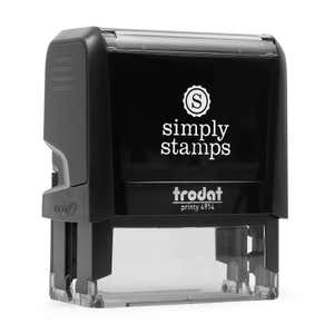 Angled view of the Trodat Printy 4914 stamp body that comes with the Last Name Address Stamp Body and Design