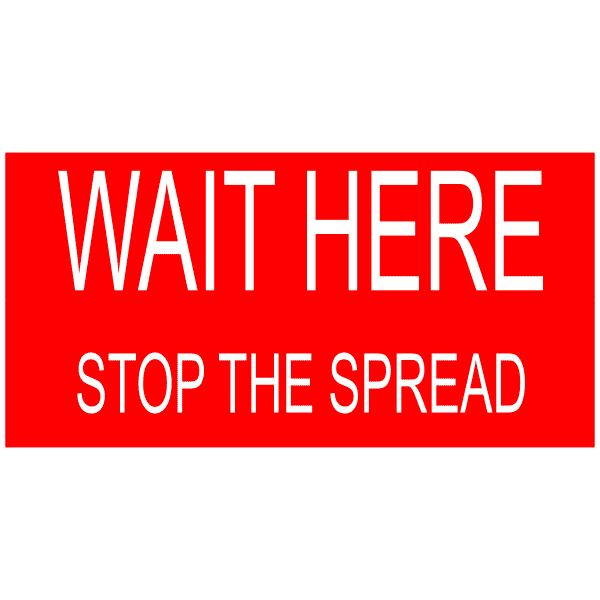 Rectangle Wait Here Floor Decal