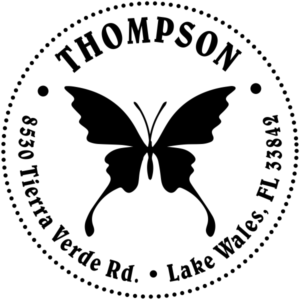 Swallowtail Butterfly Return Address Stamp