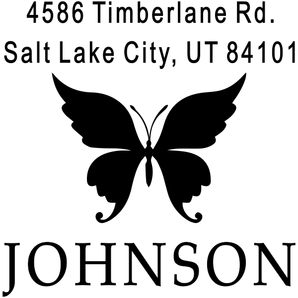 Short Swallowtail Butterfly Return Address Stamp