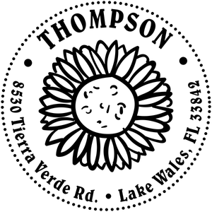 Sunflower Address Stamp