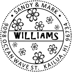 Hibiscus Address Stamp