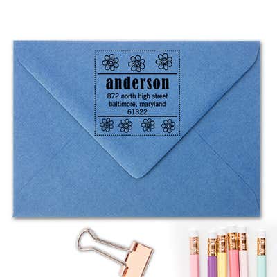 Anderson Flowers Address Stamp - alternate view