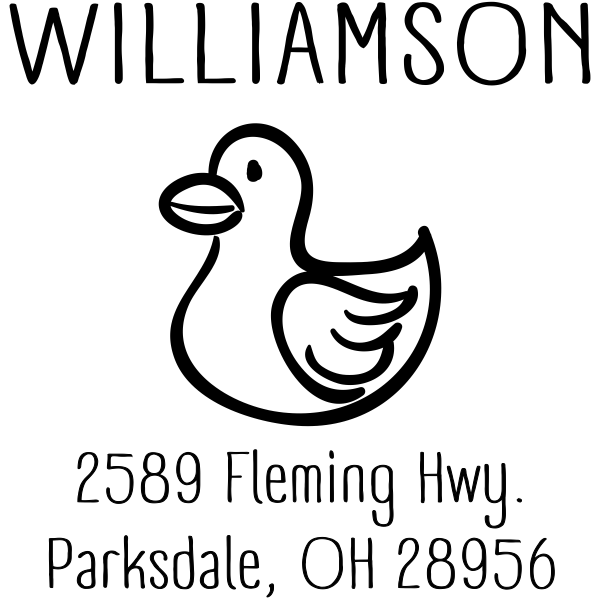 Rubber Ducky Address Stamp