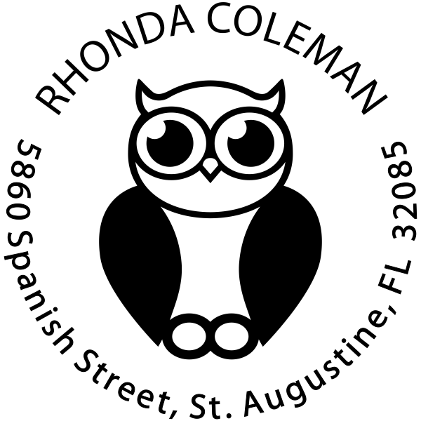 Big Eyed Owl Address Stamp