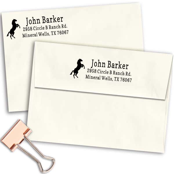 Rearing Horse Address Stamp