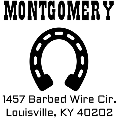 Montgomery Horseshoe Return Address Stamp