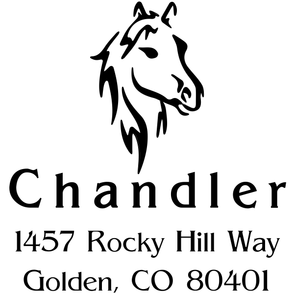 Chandler Horse Head Beauty Address Stamp