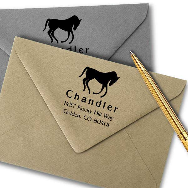 Bowing Horse Address Stamp