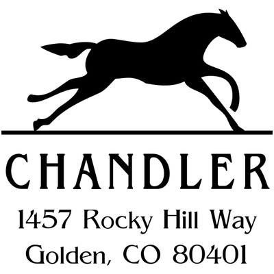 Running Horse Address Stamp