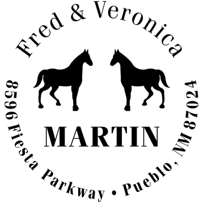Horses Last Name Address Stamper