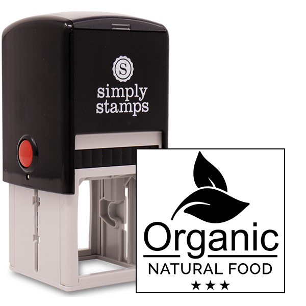 Organic Natural Food Rubber Stamp
