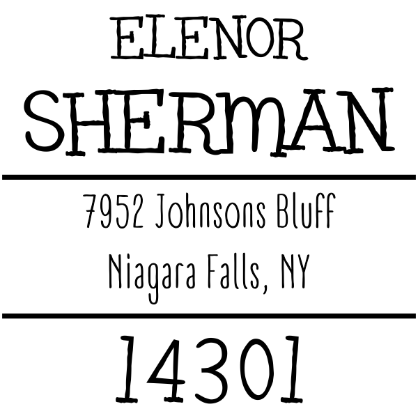 Sherman Whimsy Return Address Stamp