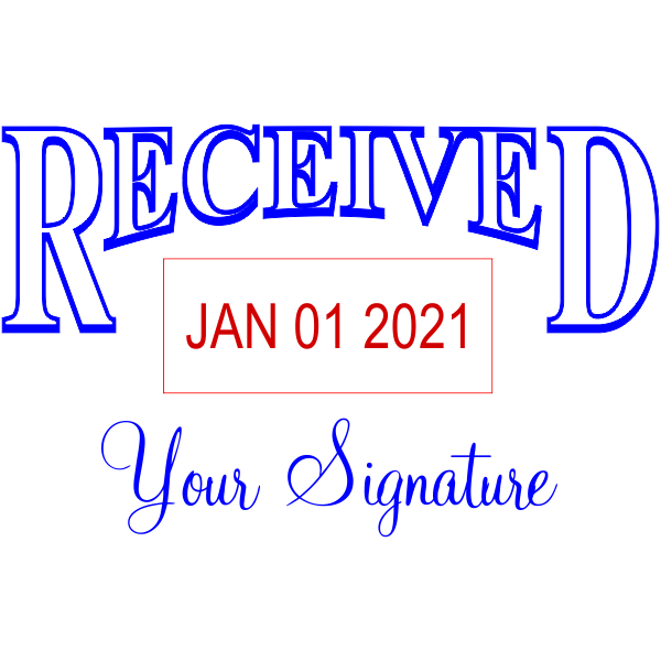 RECEIVED Signature SelfInking Dater Simply Stamps