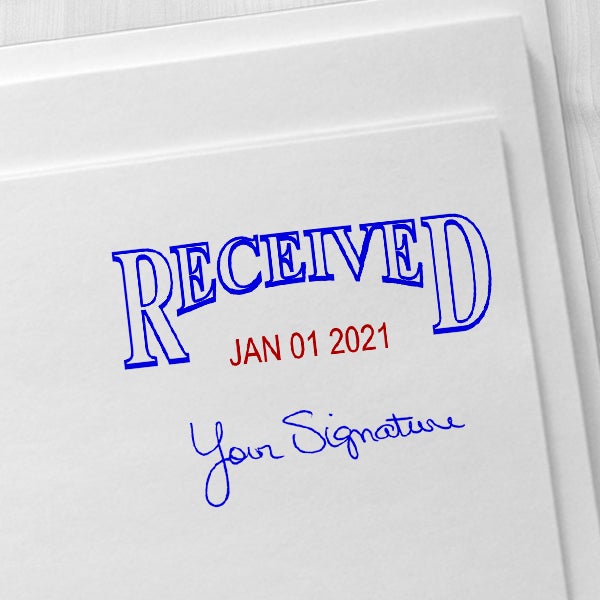 RECEIVED Signature SelfInking Dater Simply Stamps