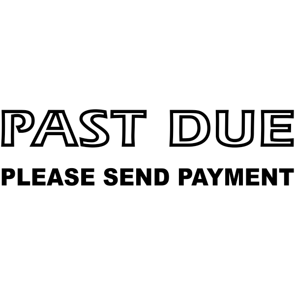 PAST DUE Bold Stock Stamp