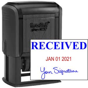 RECEIVED With Your Signature Date Stamp