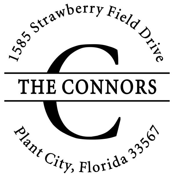 The Connors Family Return Address Stamp