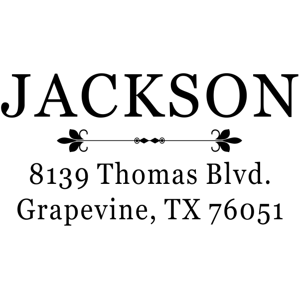 Jackson Deco Rubber Address Stamp