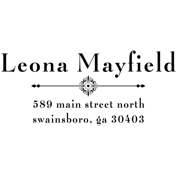 Mayfield Art Deco Address Stamp