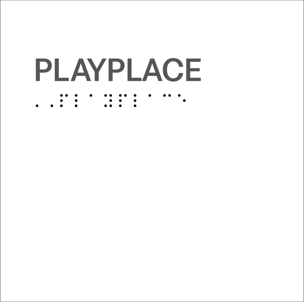 S2K - 8500985 9X9 White 1/4" Acrylic "Playplace" w/ Braille