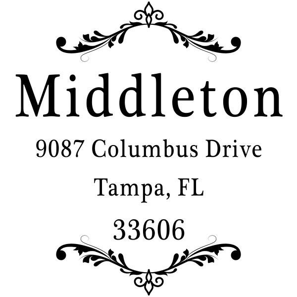 Middleton Vintage Deco Address Stamp
