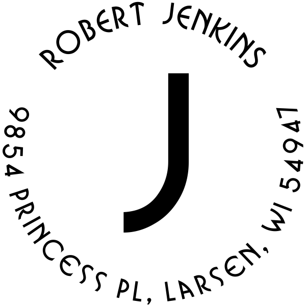 Jenkins Capital Letter Address Stamp