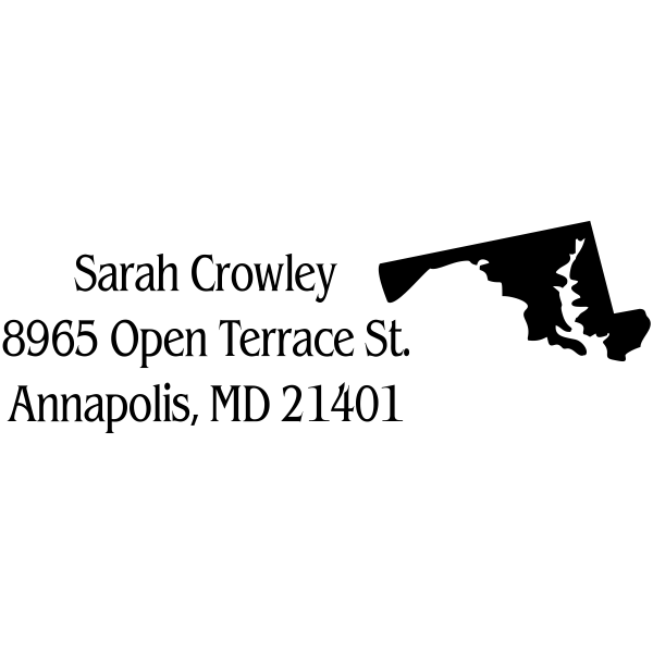 Maryland Return Address Stamp