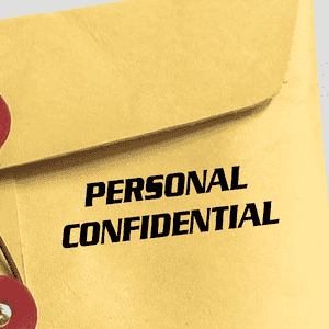 PERSONAL CONFIDENTIAL Stock Stamp 