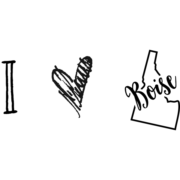I Love Idaho Rubber Stamp