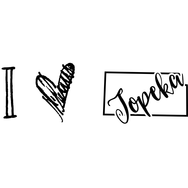 I Love Kansas Rubber Stamp