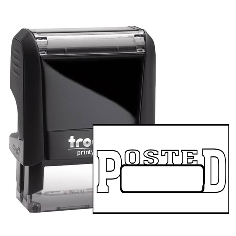 POSTED With Date Space Stock Stamp