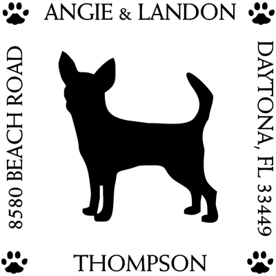 Chihuahua Address Stamp