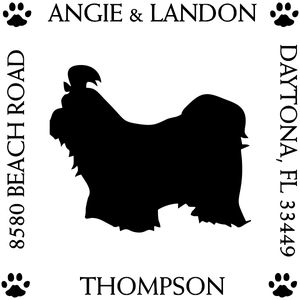 Shih Tzu Address Stamp