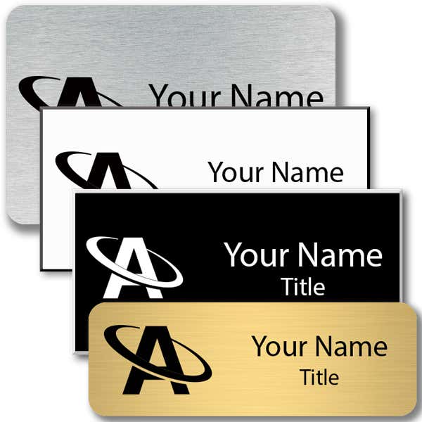 Engraved Rectangle Name Tag