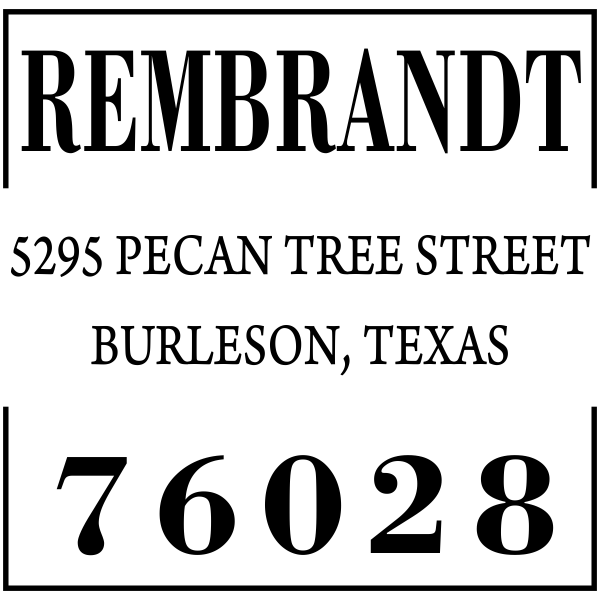 Stated Clearly Square Return Address Stamp