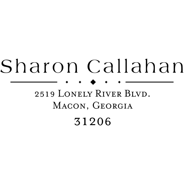 Callahan Diamond Return Address Stamp