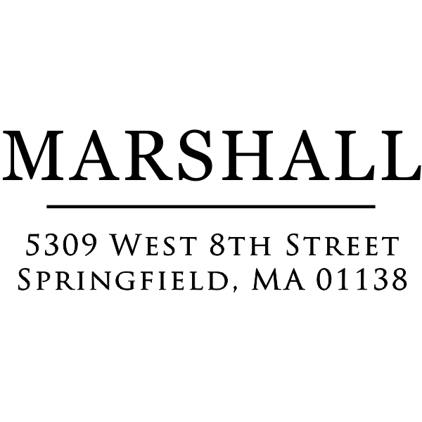 Large Last Name Return Address Stamp