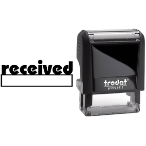 RECEIVED With Date Box Stock Stamp Body with Design