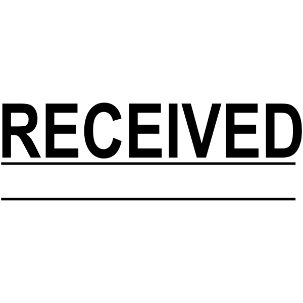 RECEIVED Underlined Stock Stamp